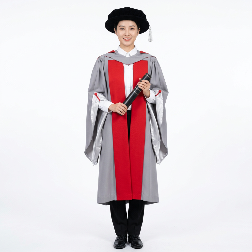 University of London UCL Doctoral Female Graduate Model Full Length Lookbook Shot 1:1 Matching Factory Sample