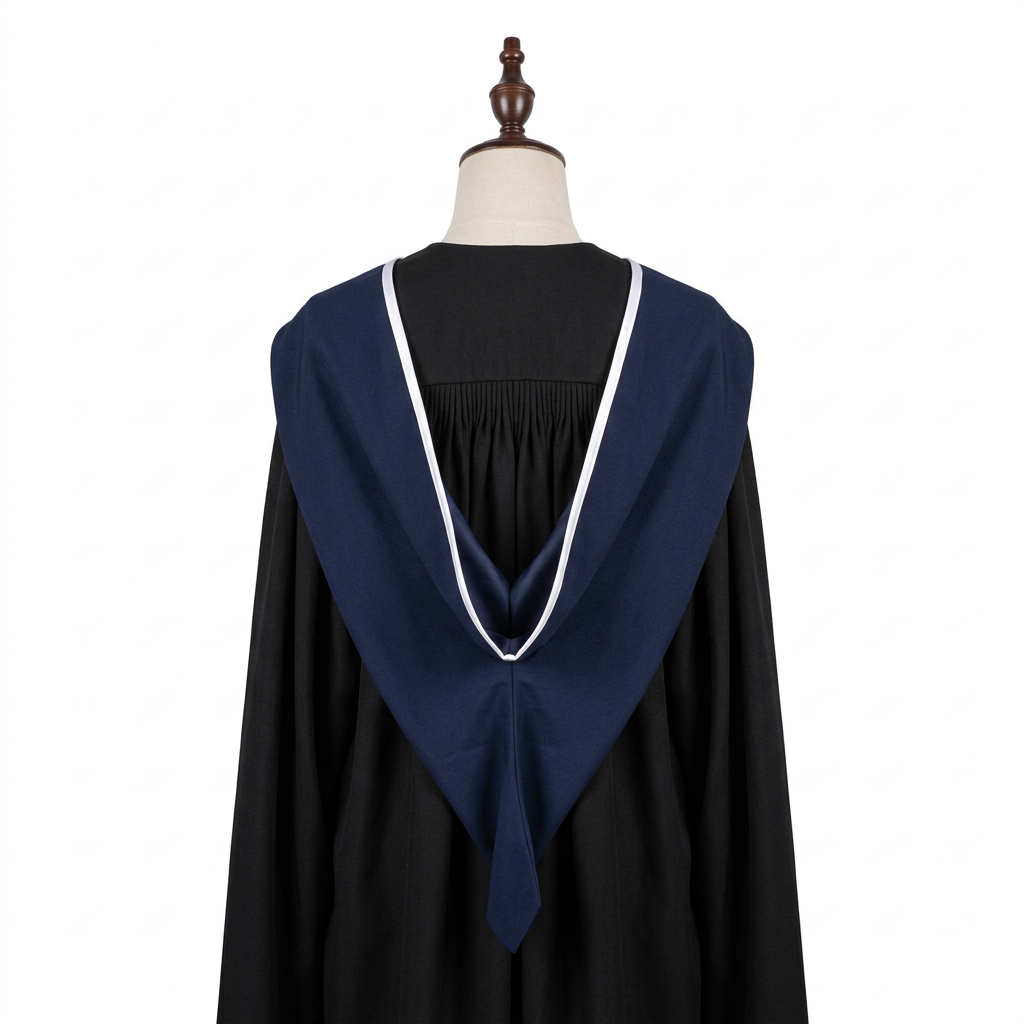 The University of Hong Kong HKU Master Regalia Rear Cowl Drape Studio View Matching 1688 Sample
