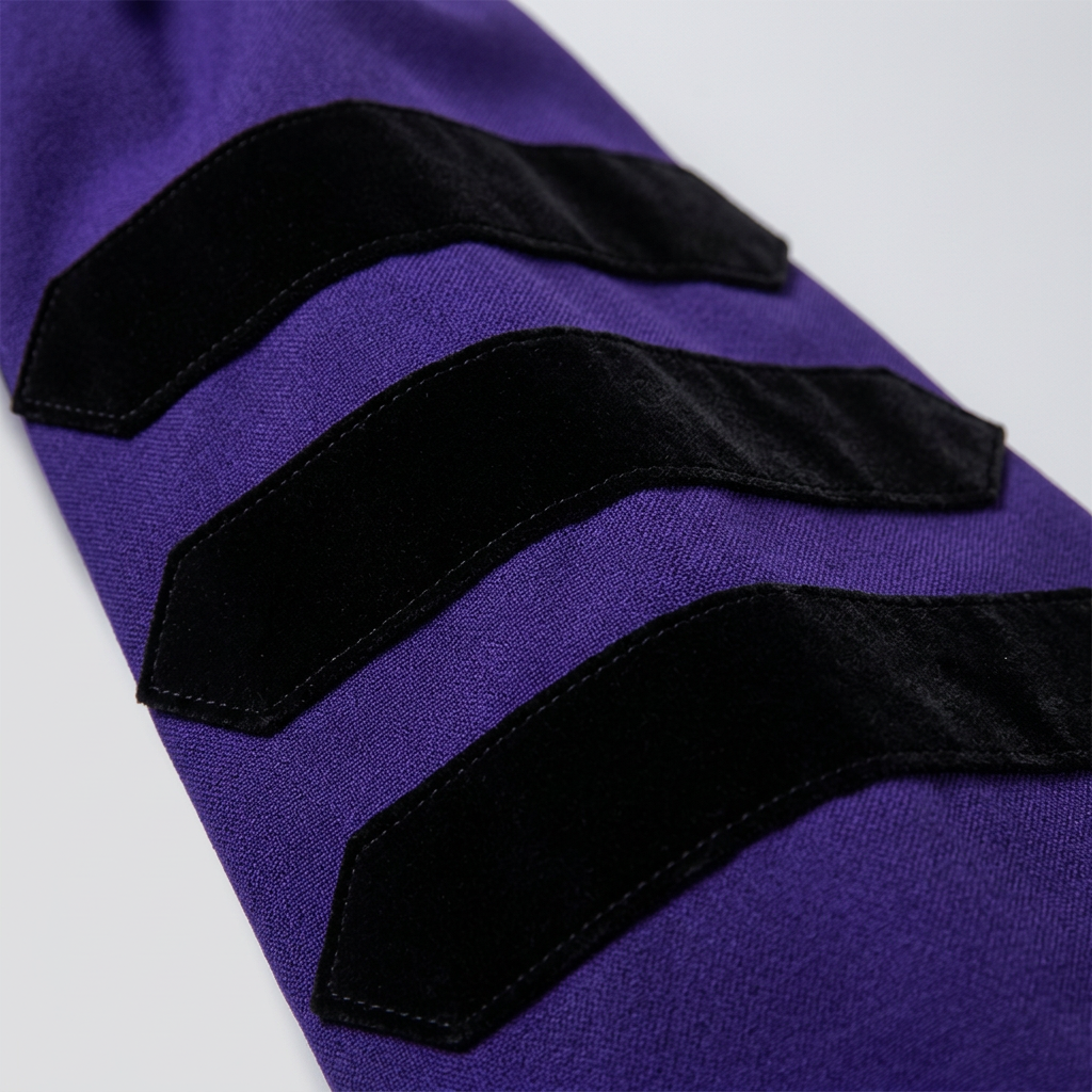 Doctoral Sleeve Velvet Chevrons Detail