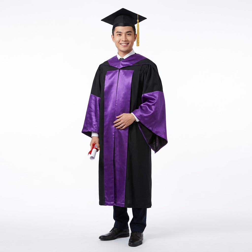 Male Graduate Model in The Chinese University of Hong Kong Doctoral Regalia