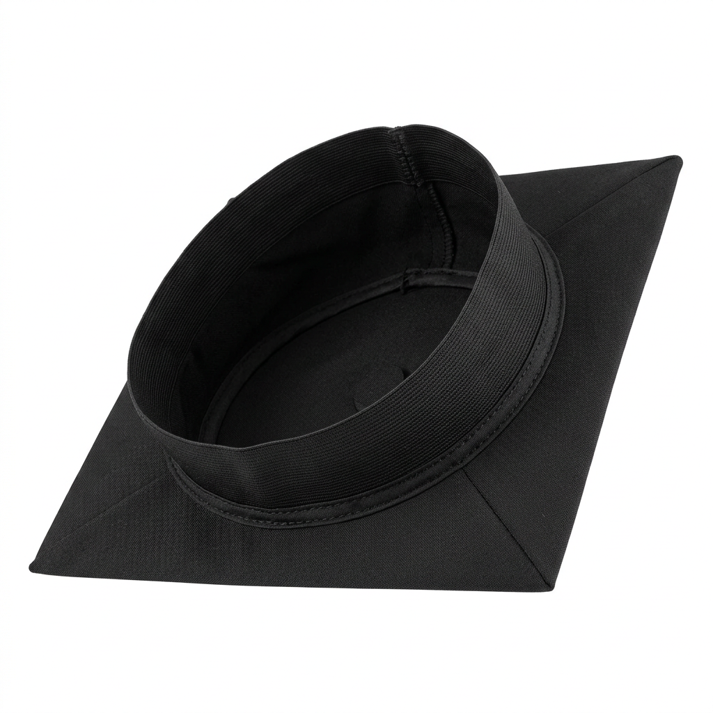 Mortarboard Cap Inner Elastic Headband and Underside Construction