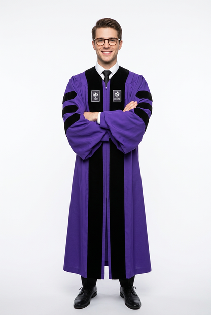 Doctoral Graduate Male Model in Gown