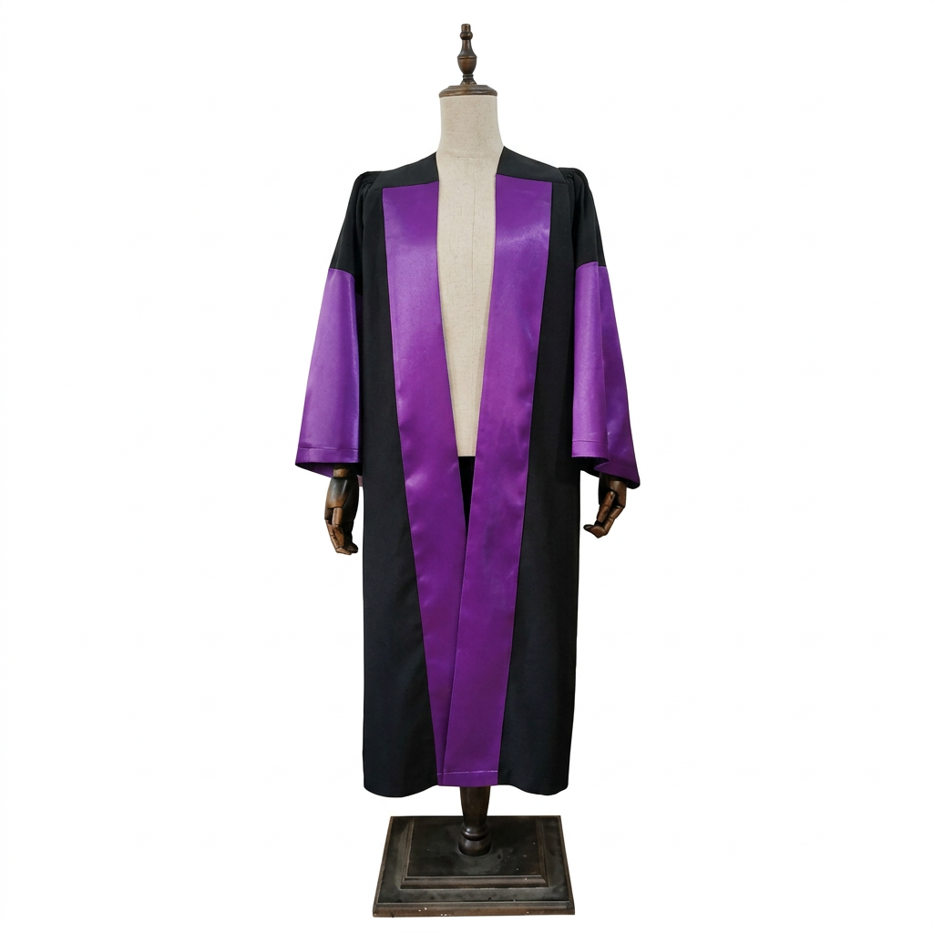 The Chinese University of Hong Kong CUHK Doctoral Academic Gown Studio Front View Matching 1688 Tailoring Sample