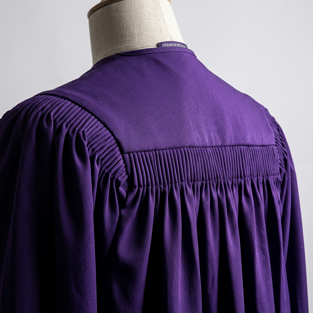 Master Gown Back Fluted Yoke Pleats Detail