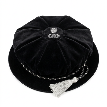 University of London UCL Doctoral Tudor Bonnet Flat Lay 45 Degree Angle View