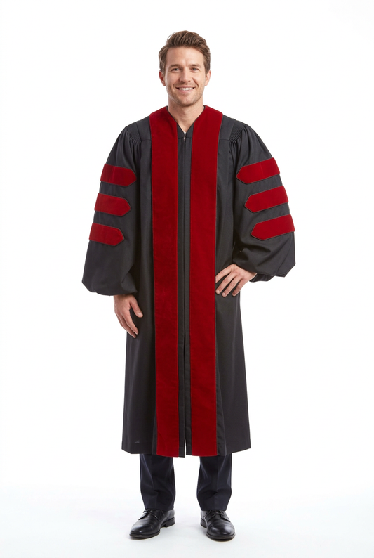 UW-Madison Male Doctoral Graduate Model in Gown
