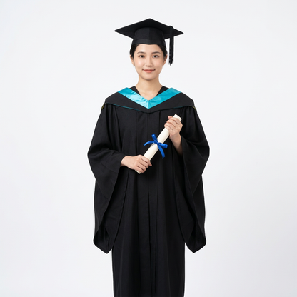 Female Graduate Model in The Education University of Hong Kong Master Graduation Regalia