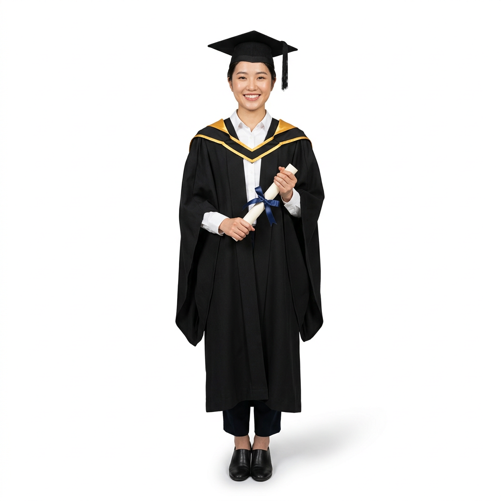The University of Adelaide Bachelor Female Graduate Model Full Length Lookbook Shot