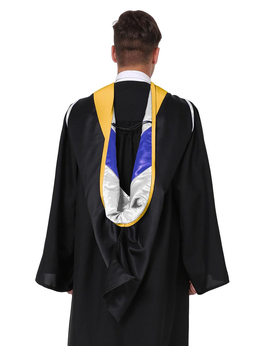 Deluxe Master Hood - 20 Color Combinations Available - Graduation Gown and Cap