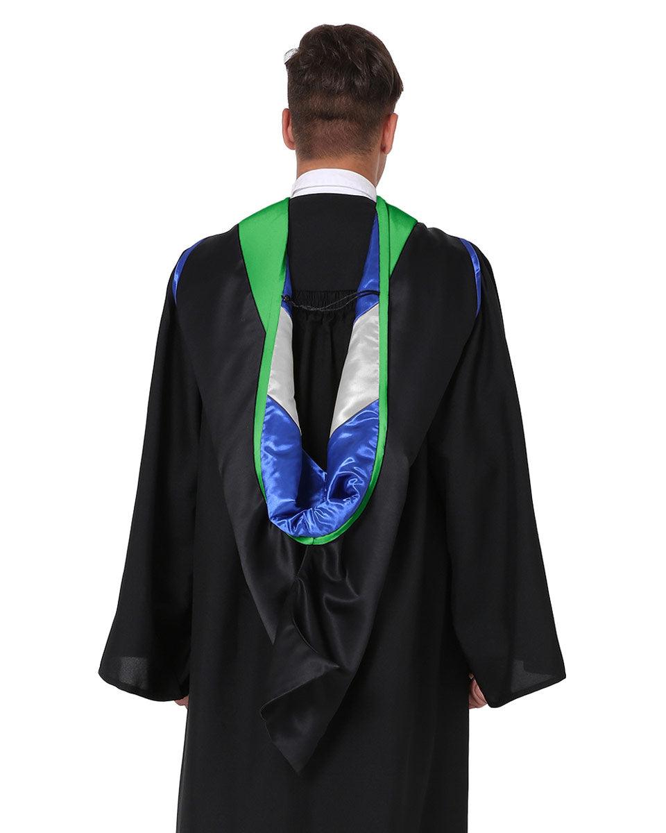 Deluxe Master Hood - 20 Color Combinations Available - Graduation Gown and Cap