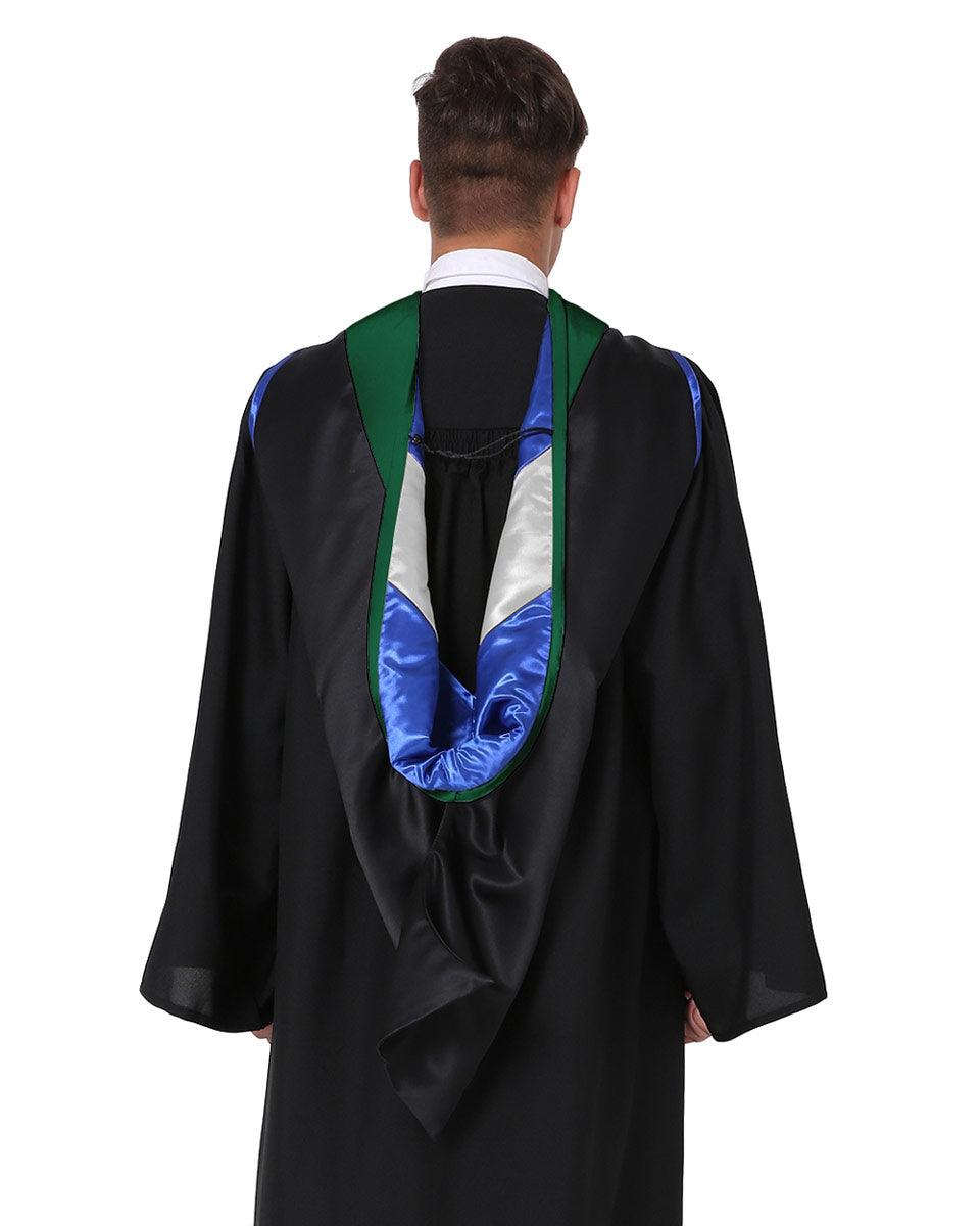 Deluxe Master Hood - 20 Color Combinations Available - Graduation Gown and Cap
