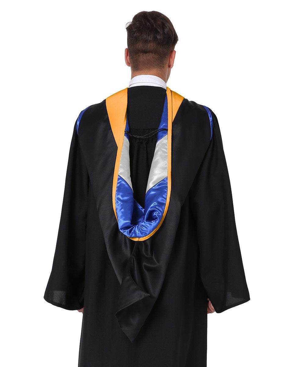 Deluxe Master Hood - 20 Color Combinations Available - Graduation Gown and Cap