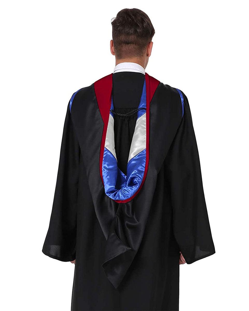 Deluxe Master Hood - 20 Color Combinations Available - Graduation Gown and Cap