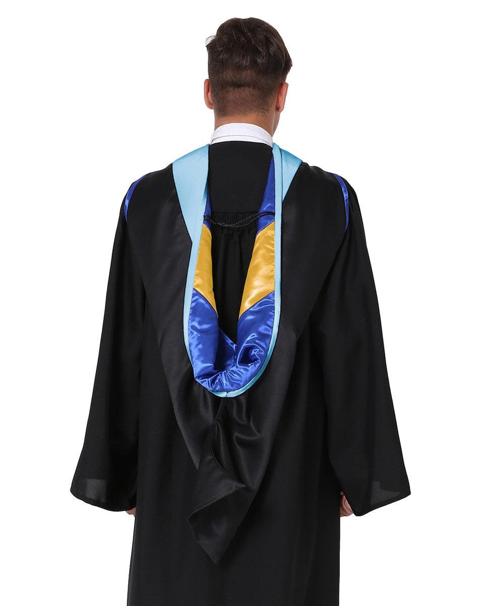 Deluxe Master Hood - 20 Color Combinations Available - Graduation Gown and Cap