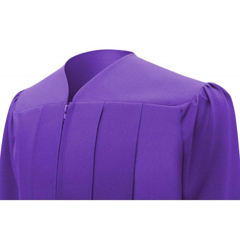 Matte Purple Junior High/Middle School Cap & Gown - Graduation Gown and Cap