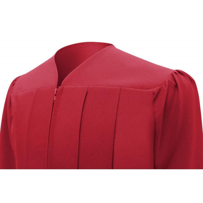 Matte Red High School Cap & Gown - Graduation Gown and Cap
