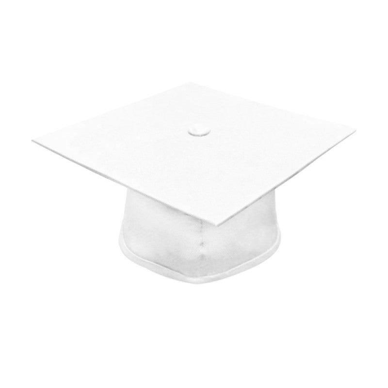 Matte White Bachelors Cap & Gown - Graduation Gown and Cap