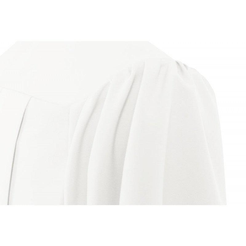 Matte White Bachelors Cap & Gown - Graduation Gown and Cap