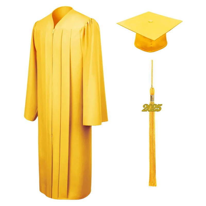 Matte Gold Bachelors Cap & Gown - Graduation Gown and Cap