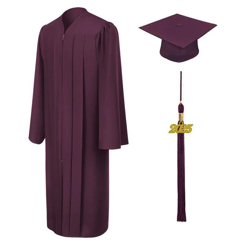 12 Colors Matte Elementary Graduation Cap and Gown - Graduation Gown and Cap
