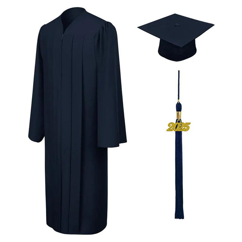 Matte Navy Blue High School Cap & Gown - Graduation Gown and Cap