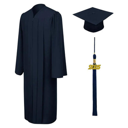 Matte Navy Blue High School Cap & Gown - Graduation Gown and Cap