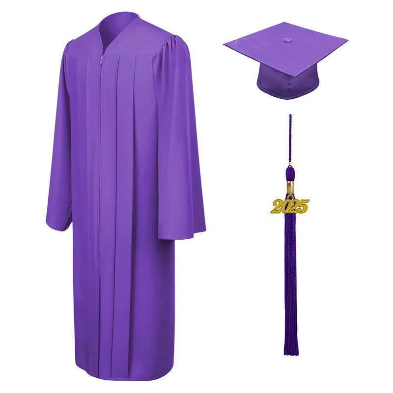 12 Colors Matte Elementary Graduation Cap and Gown - Graduation Gown and Cap
