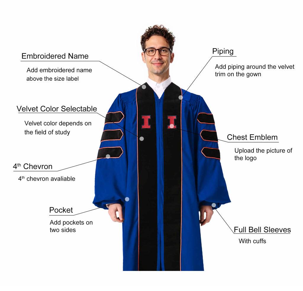 University of Nebraska-Lincoln Doctoral Regalia Graduation Gown - Graduation Gown and Cap
