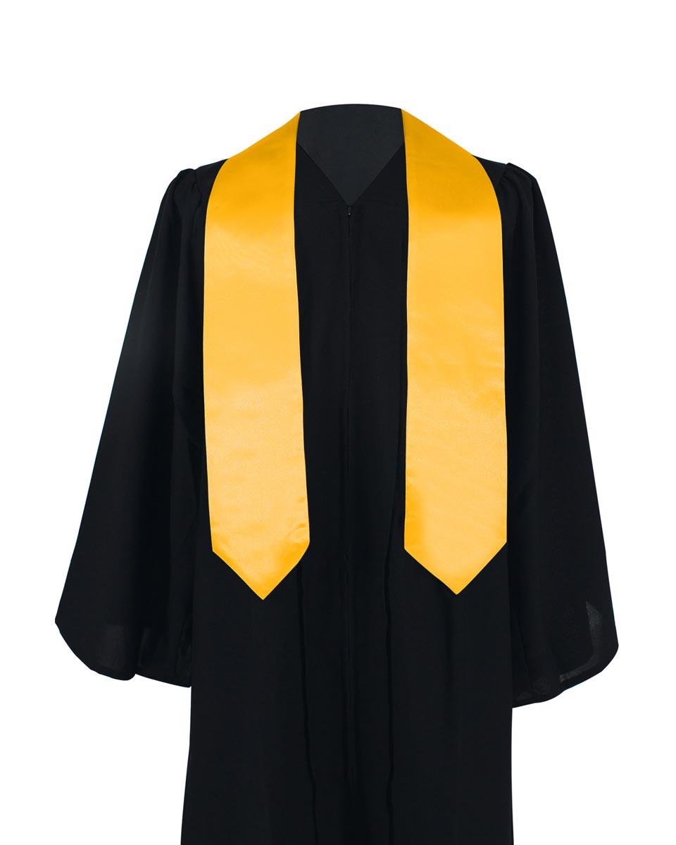 Plain Graduation Stole - 16 Colors Available - Graduation Gown and Cap