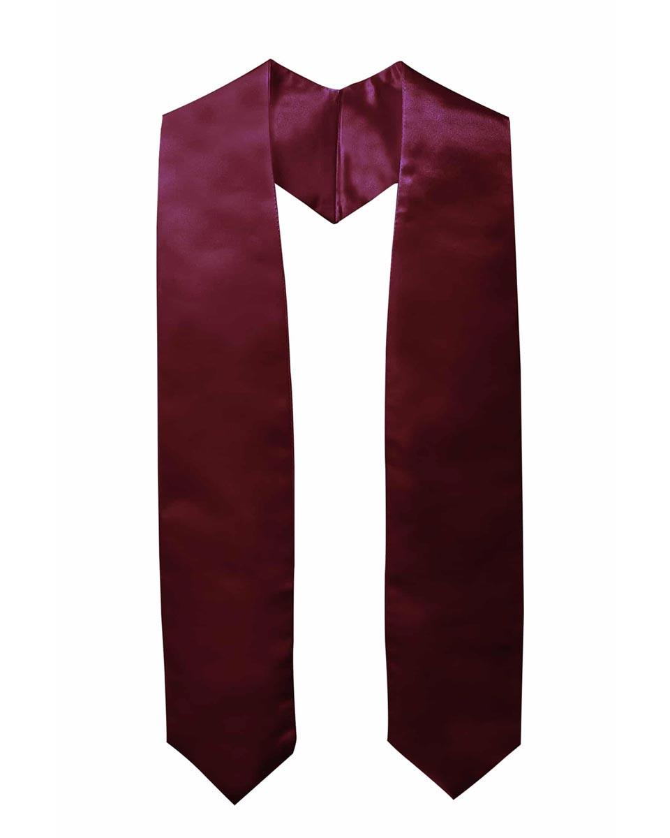 Plain Graduation Stole - 16 Colors Available - Graduation Gown and Cap