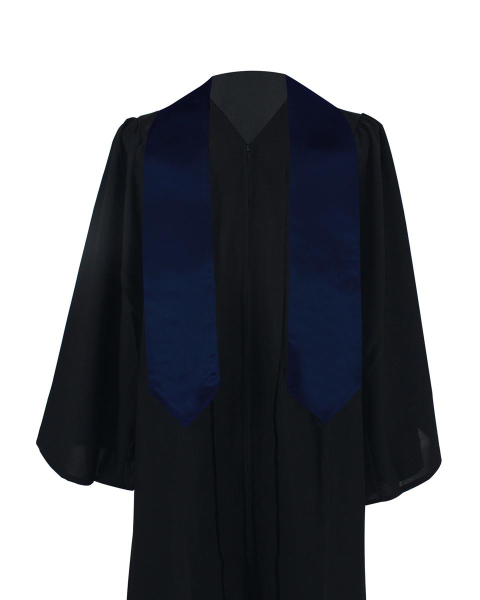 Plain Graduation Stole - 16 Colors Available - Graduation Gown and Cap