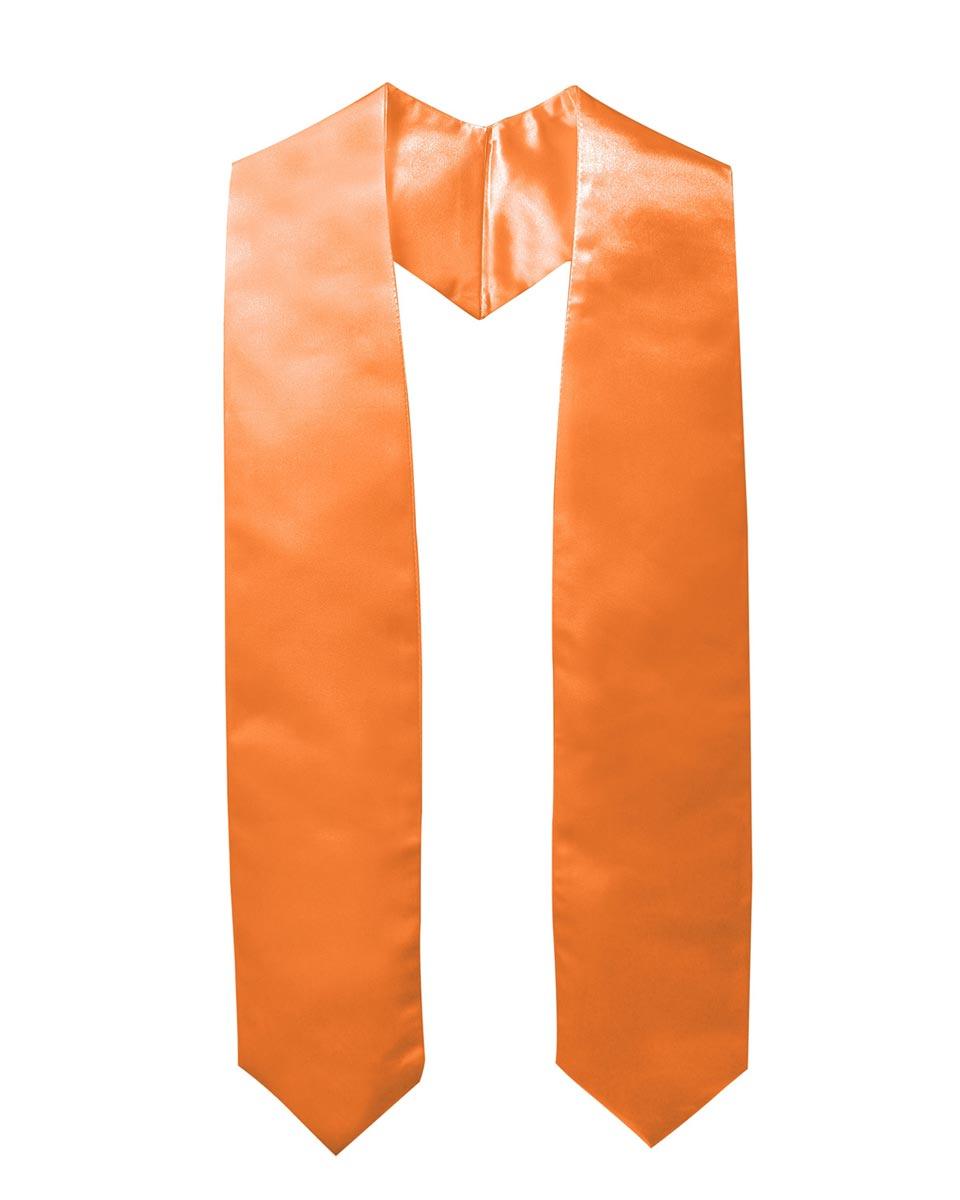 Plain Graduation Stole - 16 Colors Available - Graduation Gown and Cap