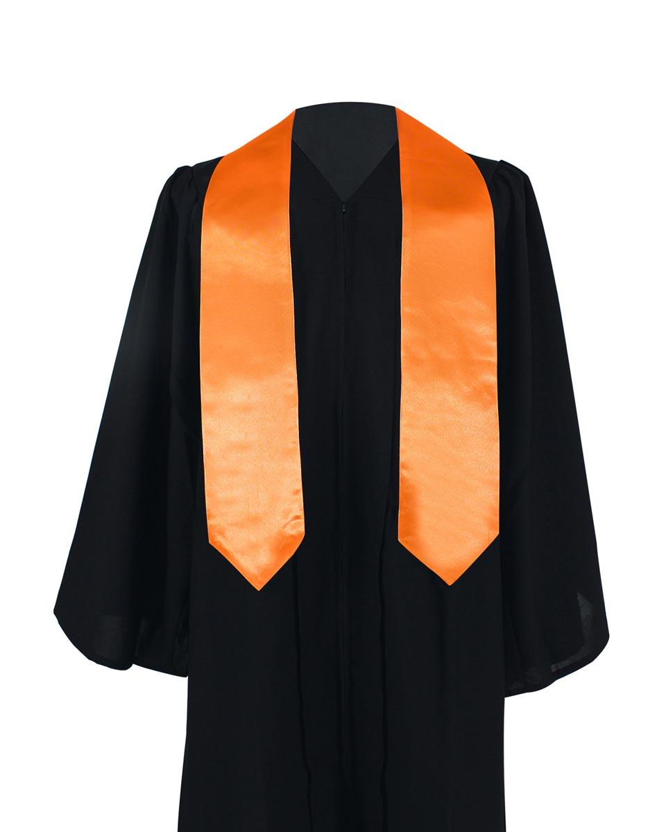 Plain Graduation Stole - 16 Colors Available - Graduation Gown and Cap