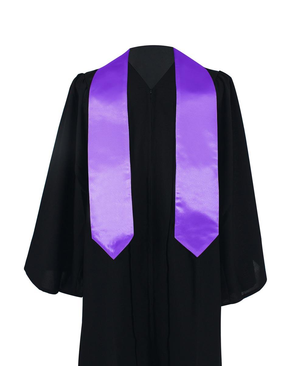 Plain Graduation Stole - 16 Colors Available - Graduation Gown and Cap