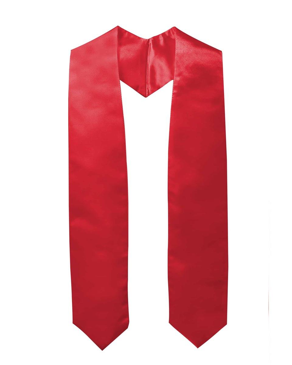 Plain Graduation Stole - 16 Colors Available - Graduation Gown and Cap