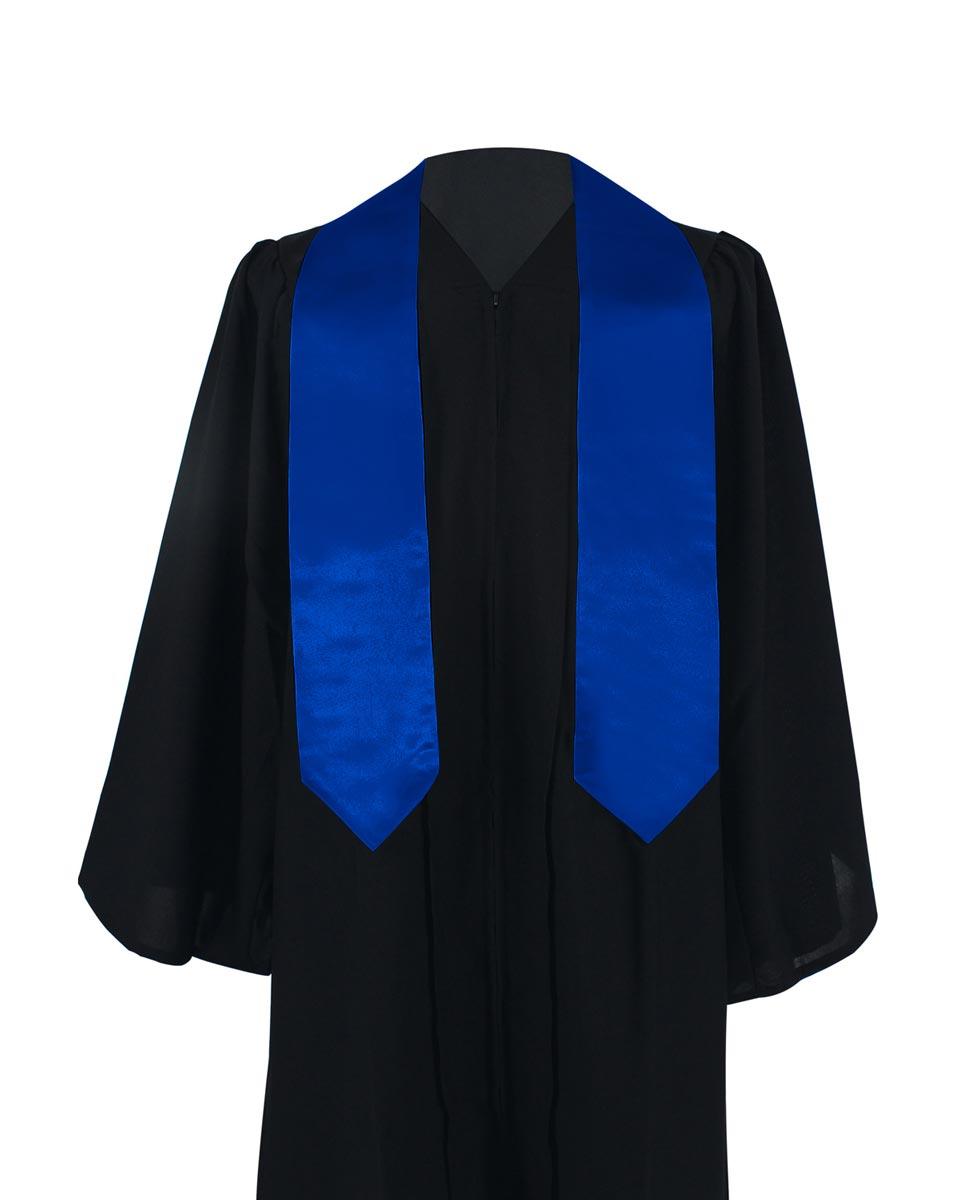 Plain Graduation Stole - 16 Colors Available - Graduation Gown and Cap