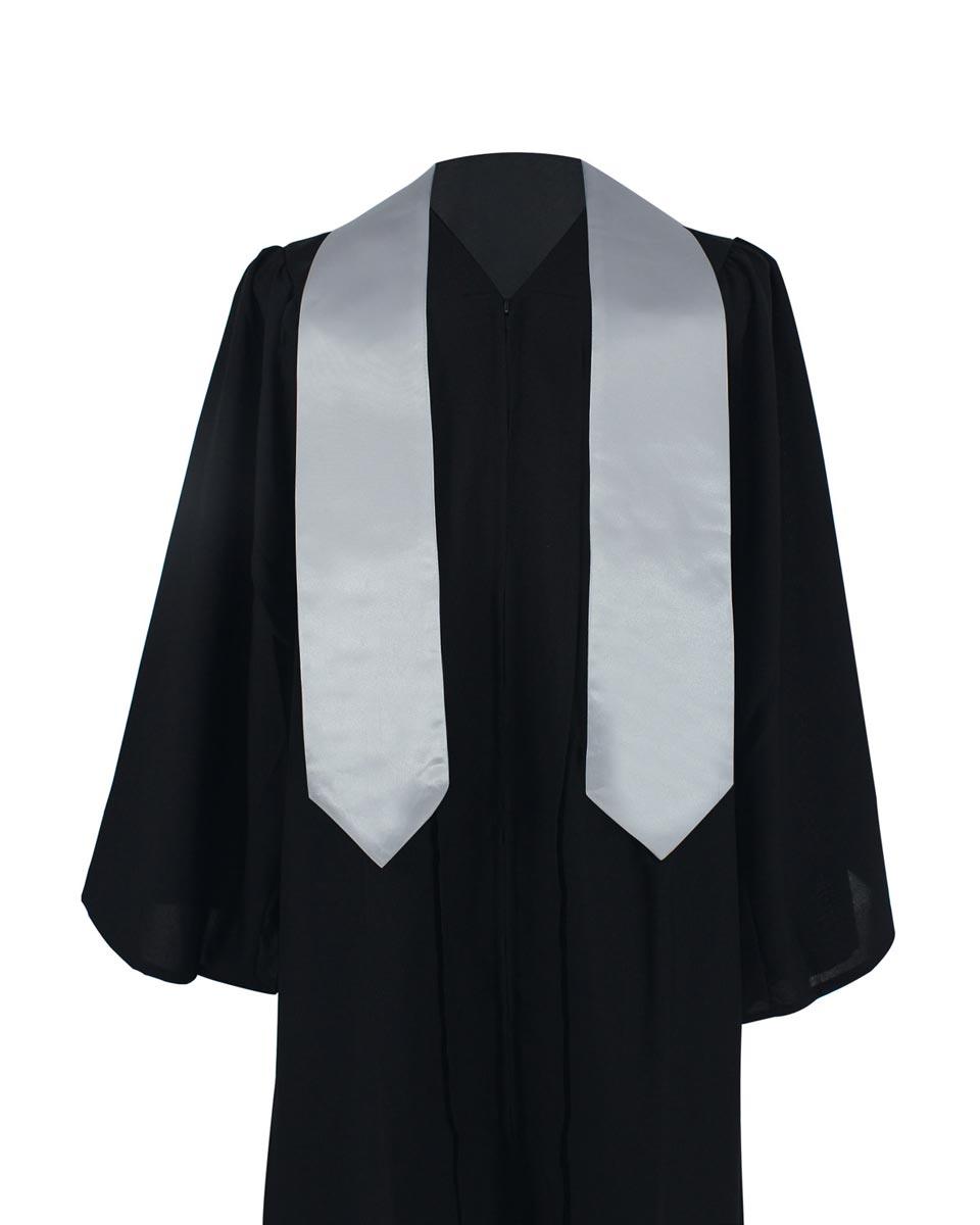 Plain Graduation Stole - 16 Colors Available - Graduation Gown and Cap