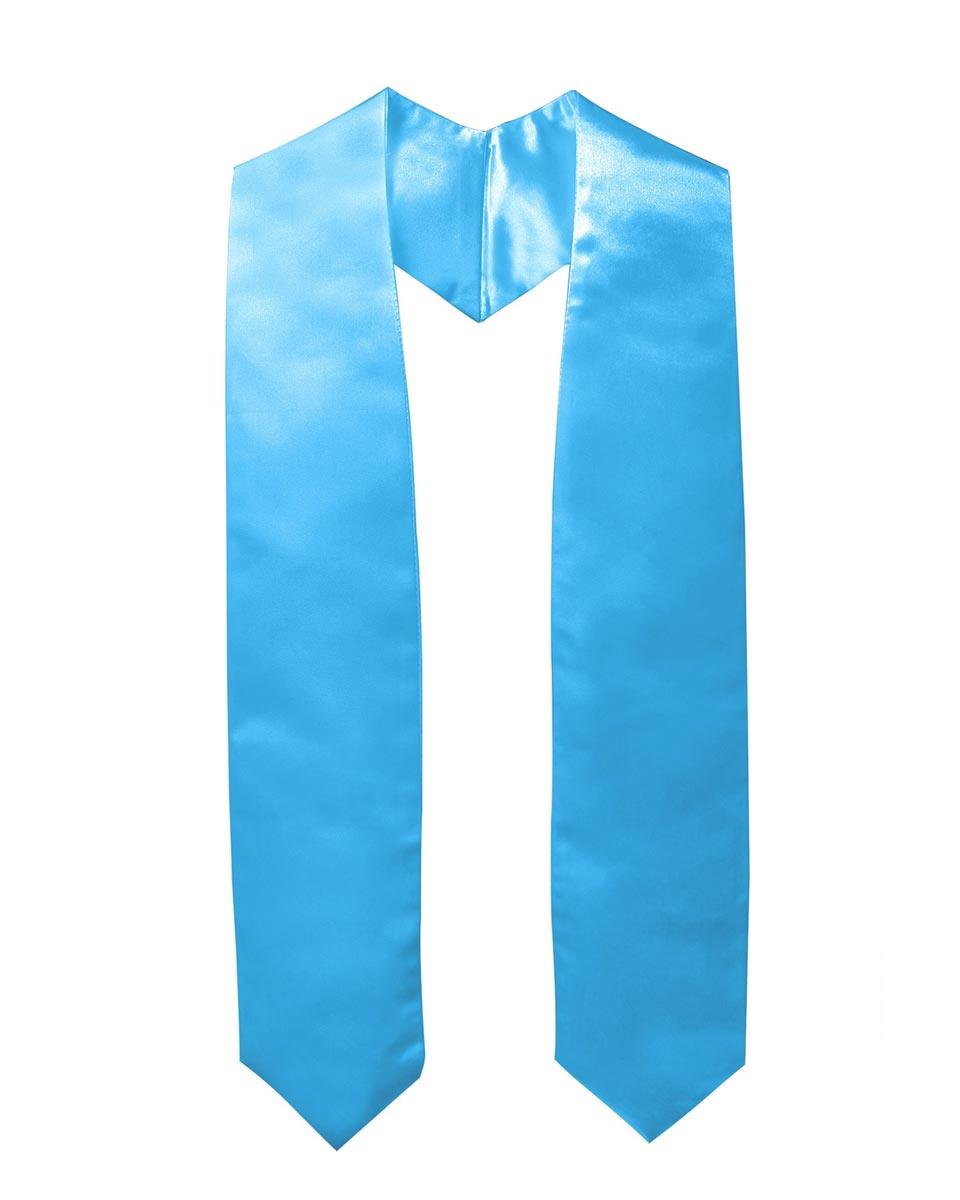Plain Graduation Stole - 16 Colors Available - Graduation Gown and Cap