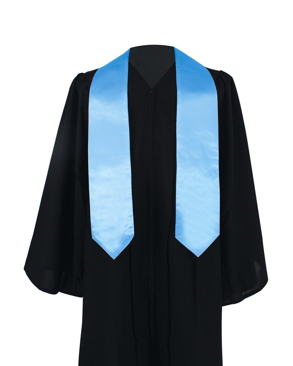 Plain Graduation Stole - 16 Colors Available - Graduation Gown and Cap