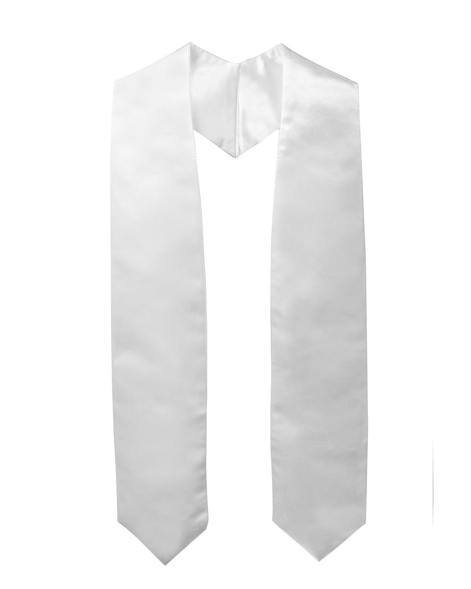 Plain Graduation Stole - 16 Colors Available - Graduation Gown and Cap