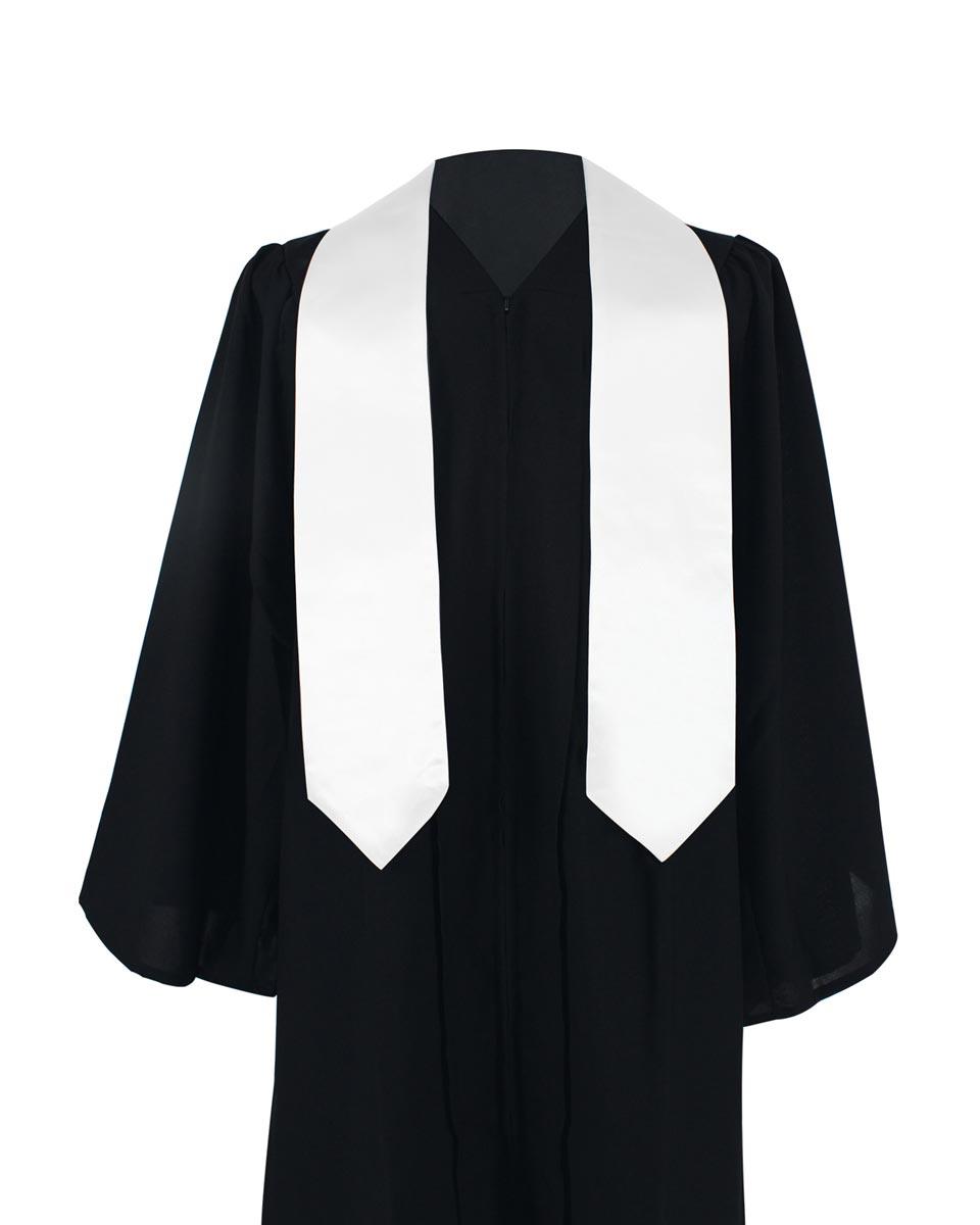 Plain Graduation Stole - 16 Colors Available - Graduation Gown and Cap