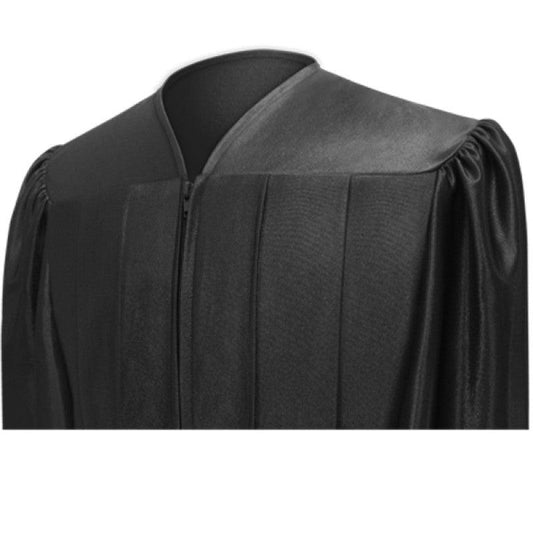 Shiny Black High School Cap & Gown - Graduation Gown and Cap