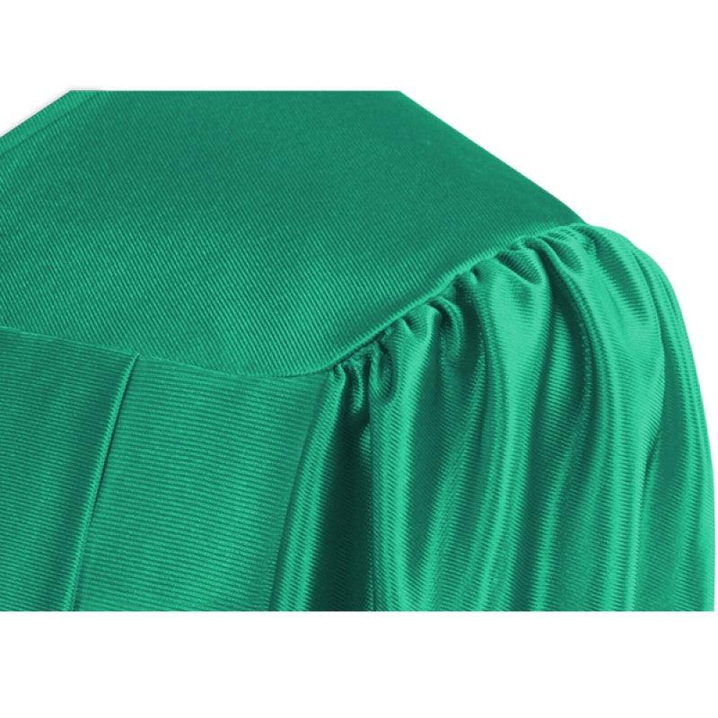 Shiny Emerald Green Junior High/Middle School Cap & Gown - Graduation Gown and Cap