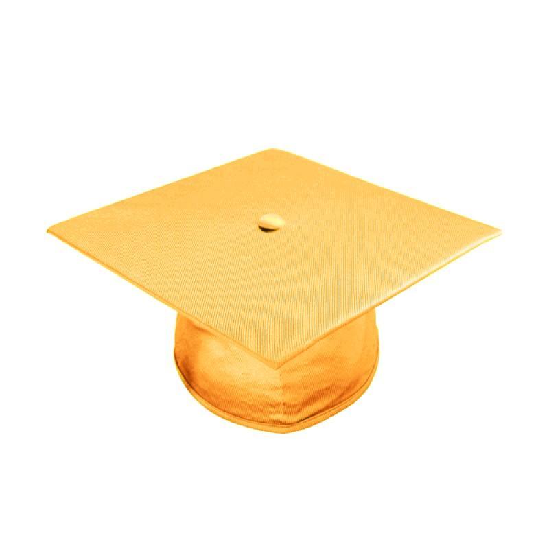Shiny Antique Gold High School Cap - Graduation Gown and Cap