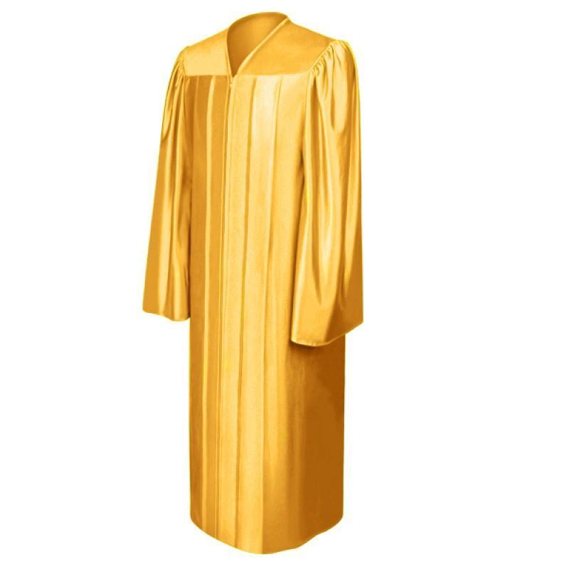 Shiny Antique Gold Elementary Gown - Graduation Gown and Cap