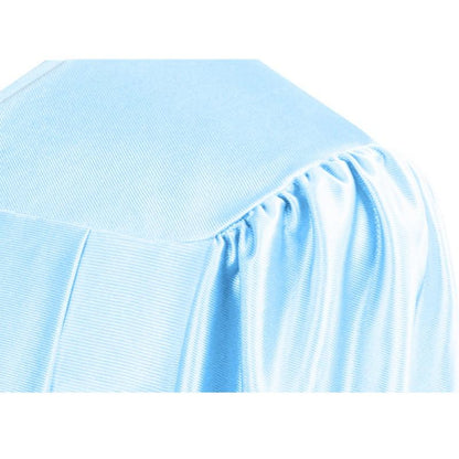 Shiny Light Blue High School Cap & Gown - Graduation Gown and Cap