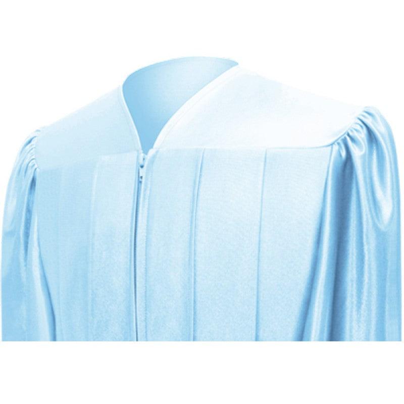 Shiny Light Blue Elementary Cap & Gown - Graduation Gown and Cap