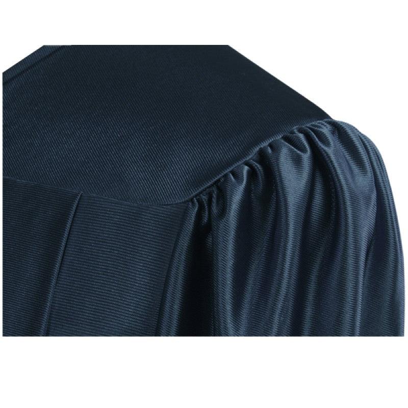 Shiny Navy Blue High School Cap & Gown - Graduation Gown and Cap