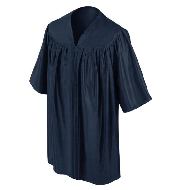 Shiny Navy Blue Kindergarten/Preschool Gown - Graduation Gown and Cap