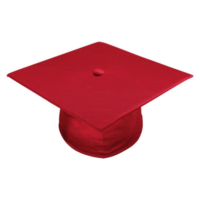 Shiny Red Bachelors Cap & Gown - Graduation Gown and Cap